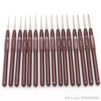 ⊕✠☢ QJH Crochet Hook Set of 16 Plastic Handle Crochet Hooks Handle Knitting Needles Set Crochetings Knittings 0.5mm-2.5mm