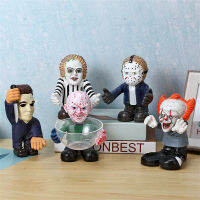 ใหม่ฮาโลวีนสยองขวัญเรซิ่นตกแต่ง end Bowl dwarf Clown Zombie Creative Candy Storage ตกแต่งบ้าน Decoration