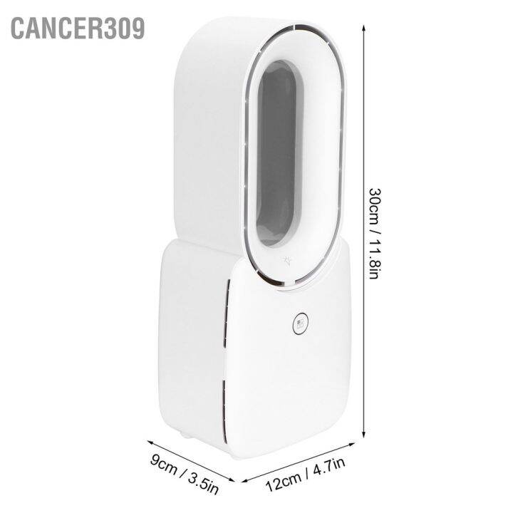 cancer309-พัดลมไร้ใบพัด-พร้อมไฟ-ขนาดเล็ก-แบบพกพา-ชาร์จ-usb-สีขาว-สําหรับบ้าน-สํานักงาน-fx