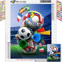 Diamond Painting Mosaic Football Home Decor Full Square/round Diamond Embroidery Soccer Landscape Cross Stitch Kits Wall Sticker
