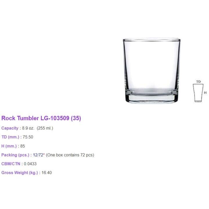 แก้วทรงเตี้ย-lucky-glass-แก้วใส-แก้วน้ำใส-แก้ววิสกี้-ทรงกระบอก-ขนาด-8-9-oz-255-ml-จำนวน-1-ใบ