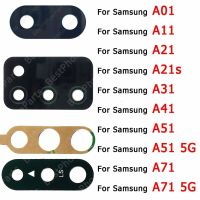 เลนส์กล้องถ่ายรูปหลังเลนส์กระจกของแท้สำหรับ Samsung Galaxy A51 A71 5G A01 A21 A11 A41 A31 A21s พร้อมสติกเกอร์กาว