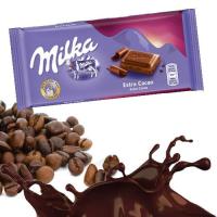 Milka chocolate รส Extra Cocoa  Net:100 g. BBF 07/11/23