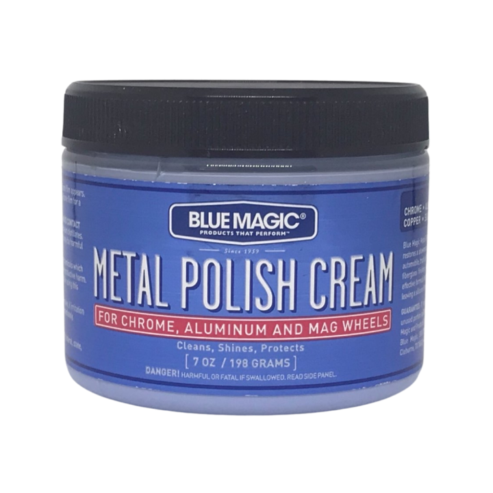Blue Magic Metal Polish Cream for Chrome, Aluminum & Mag Wheels, 7 oz