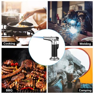 Portable Metal FlameBBQ Heating Ignition Grill Kitchen Blow Torch Refillable Cooking Butane Gas Lighter Burner Flame