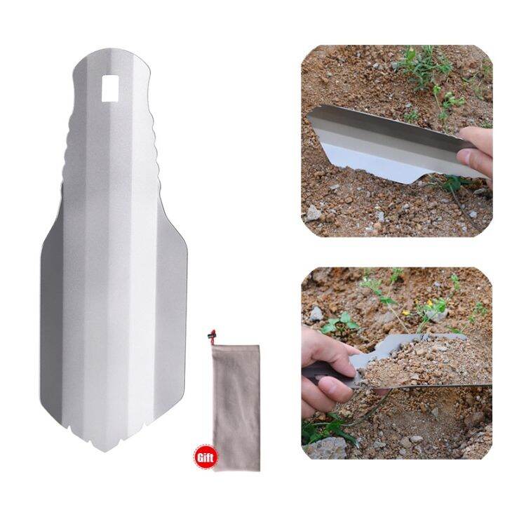 Titanium Camping Shovels Outdoor Compact Poop Shovel Trowel Ultralight