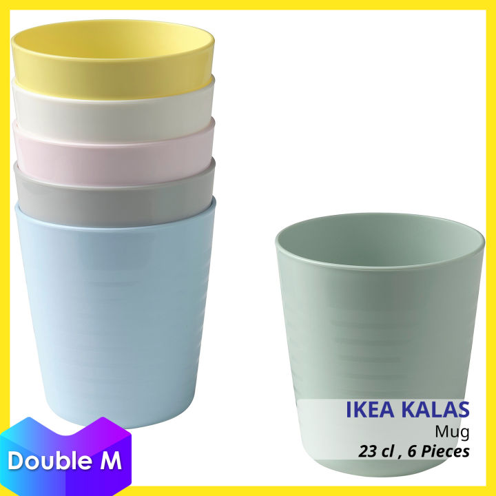 DUKTIG 8-piece cup/saucer playset, mixed colors - IKEA