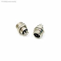 ☃ 5PC GX12 Male plug 12mm aviation connector 4/5/6Pin 12mm Circular Power Aviation Socket