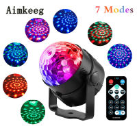 3W LED Party Stage Light RGB Dj Strobe Lamp Christmas Projector Sound Activated Rotating Disco Ball Lamp for Dance Floor