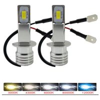 2Pcs Led Auto Koplampen H3  Auto Lamp Hoog Laag Beam lange Afstand Fog Lamp Verlichting 12V 6000K Bulbs  LEDs  HIDs