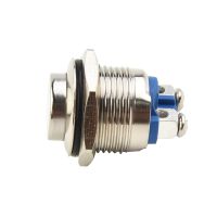 12V 16mm Metal Waterproof Push Button Momentary On Off Horn Switch Start Brass Waterproof Contactor Relay Control Switch Food Storage  Dispensers