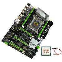 X79 Motherboard Set LGA2011 with E5 2620 V2 CPU +Switch Cable Support RECC DDR3 RAM USB3.0 SATA3.0 M.2 Interface