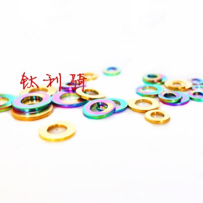 M5/6/8/10 Grade 5 GR5 Titanium Alloy Flat Washer For Bolt Screw Spacer Bicycle Nails  Screws Fasteners