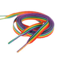 Low-Cut High Shoes Shoelaces Printing Personalized Accesories Laces Rainbow Gradient Color