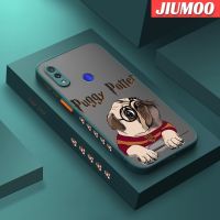 JIUMOO เคสสำหรับ Xiaomi Redmi Note 7 Note 7 Pro Note 7S เคส Note7ลายการ์ตูนปั๊กดีไซน์ใหม่แข็งขอบเคสนิ่มใส่โทรศัพท์กรอบบางเคสคลุมทั้งหมดป้องกันเลนส์กล้องกันกระแทก