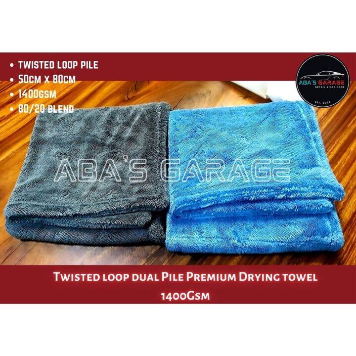 Extra Large Premium 1400GSM Microfiber Drying Towel Twisted Loop