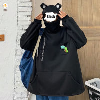 IUM Fleece Frog Shape Hoodies With A Big Pocket Winter Warm Thick Soft Loose Fleece Frog Shape With A Big Pocket Winter Teens Hoodies Warm Thick Soft Loose Oversized Sweatshirt Outwear Pullover