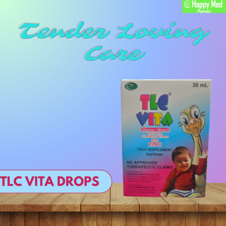 TLC VITA food supplement 30ml bottle oral drops vitamins plus mineral