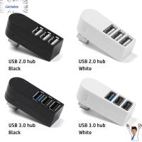 CAIMAKEU มินิกล่องแยกการถ่ายโอนข้อมูล USB ความเร็วสูง3พอร์ต USB 3.0ฮับต่อพ่วง