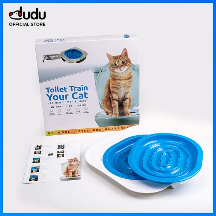 DUDU Pet Cat Toilet Training Seat Litter Tray Kit Pet Kitty Potty Train