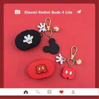 เคสพวงกุญแจการ์ตูนน่ารักสำหรับ Airdots เคสสำหรับ Redmi Buds 4 Lite เยาวชนนุ่มชาร์จเคสซิลิโคนป้องกัน