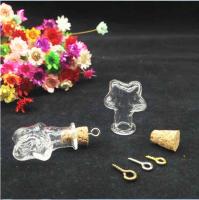 【cw】 20sets/lot star wishing VIAL BOTTLES WITH CORK plug VIALS MESSAGE BOTTLE CUTE JARS PENDANTS craft art project ！