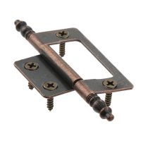 【LZ】℗  2 pçs bronze antigo cabeça da coroa dobradiças móveis acessórios com parafusos 6 furos caixa de presente de jóias dobradiça decorativa para gabinete 83x24mm