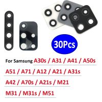 vfbgdhngh 30Pcs，Original Rear Back Camera glass Lens With Adhesive For Samsung A70S A12 A21S A42 A30S A50S A31S A41 A51 A71 M21 A31 M51