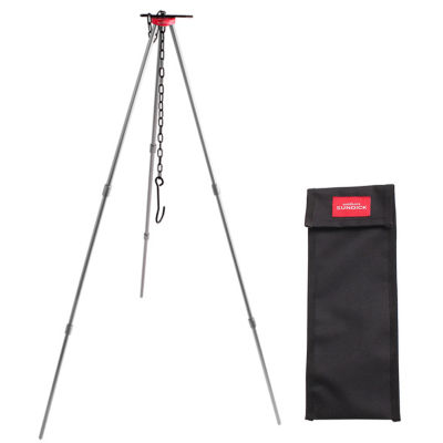 Camping Tripod for Fire Hanging Pot Outdoor Campfire Cookware Picnic Cooking Pot Grill Portable Hiking Picnic Accessories