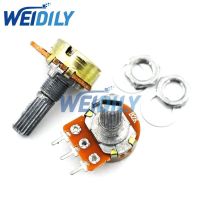 2PCS 20mm Shaft WH148 B2K 2K Linear Potentiometer With Nuts And Washers 3pin Single Joint WATTY Electronics