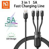 สายชาร์จข้อมูลอย่างเร็ว5A ไมโคร PD Tyep C Mcdodo 3 In 1สาย USB สำหรับโทรศัพท์ Samsung สาย R 13 12 11 Huawei