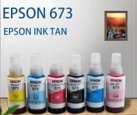 หมึก Epson 673 6สี หมึกเติมของแท้ ?% แบบไม่มีกล่อง L800/L805/L810/L850/L1800（สามารถออกใบเสร็จได้）