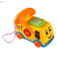 Đồ chơi điện thoại xe buýt giáo dục bằng nhựa quà tặng cho bé học đồ chơi