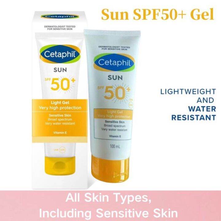 Cetaphil Sunblock SPF 50+ Light Gel (Face & Body) 100ml sunscreen protection Lazada PH