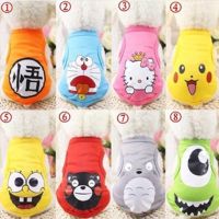 Dog Clothes Pet Cartoon Print Vest Summer Thin Cat Clothes Cute Tracksuit XS-XXL