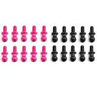 20Pcs M3 Metal Hex Ball Head Screws for Tamiya TT01 TT02 Sakura D5 1/10 RC Drift Car Spare Parts Universal,Pink &amp; Black