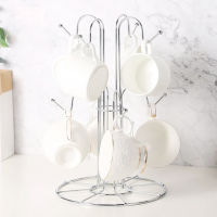 Water Mug Drying Rack with 8 Cup Hooks Dryer Holder Kitchen Glass Draining Organizer Home kitchen Storage Rack