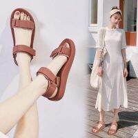 COD Womens Sandals รองเท้าแตะรัดส้น 2สาย น้ำหนักเบาสบาย ไม่ลื่น  สไตล์เกาหลี (2สี)  S001