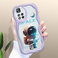 เคส PMP สำหรับ Xiaomi Poco X2 Poco X3 GT X3 X3 NFC Pro X4 GT X4 NFC Poco X5 5G X5 Pro 5G เคสเนื้อครีมลวดลายนักบินอวกาศที่มีสีสันขอบลอนเคสโทรศัพท์เคสซิลิโคนแบบนิ่ม