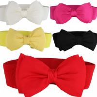 Ladies Elastic Waist Seal Fashion Lace Bow Decorative Belt All-Match Circumference 60-80cm