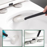 【CW】 Silicone Toilet Brushes No Plastic Handle and Soft Bristles Cleaning B03E