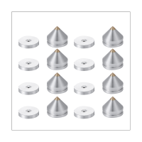 8 Set Speaker Stand Feet Foot Pad Aluminium Alloy Metal Spikes Cone Floor Foot Nail