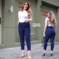 OVERJEANS 264-1 กางเกงยีนส์ไซส์ใหญ่ ขา 9 ส่วน ผ้ายีนส์ยืด