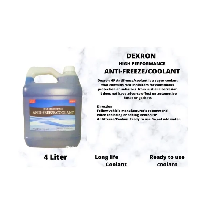 E-Coward167 DEXRON HIGH PERFORMANCE ANTIFREEZE/COOLANT (BLUE) 4 LITER ...