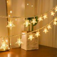 Multi Color Pentagram LED Lights String/ Battery Operated Five-pointed Star Lamp/ Christmas Gypsophila Night Light Decoration