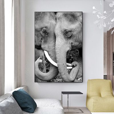 RELIABLI ช้างศิลปะกำแพงศิลปะรักภาพสัมพัทธ์ภาพวาดผ้าใบทันสมัยการตกแต่งสำหรับห้องนั่งเล่นห้องนอน