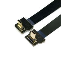 90 Degree UP&amp;Down Right Angled FPV Micro HDMI-compatible Male to Micro HDTV FPC Flat Cable for Hero 4 GH4 BMPCC, A5000 A6000 A7R