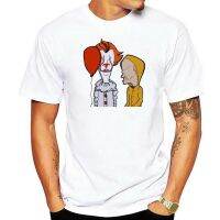 Beavis And Butthead X It Pennywise And Georgie Halloween Horror Black T Shirt Harajuku Hip Hop Tee Shirt