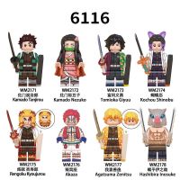 8ชิ้นเซ็ตญี่ปุ่น Anime Demon Slayer ตัวเลขบล็อกตัวต่อ Demon Slayer Kamado Tanjirou Kamado Nezuko Tomioka Giyuu Kochou Shinobu Rengoku Kyoujurou อิฐสำหรับเด็กของขวัญของเล่น WM6116826