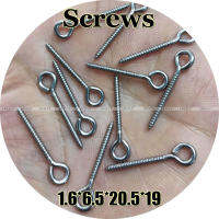 1.6*6.5*20.5*19 100pcs Screws, Stainless Steel, Closed Eye, Plug Hardware, Jerk Baits, Lure Making, Fishing